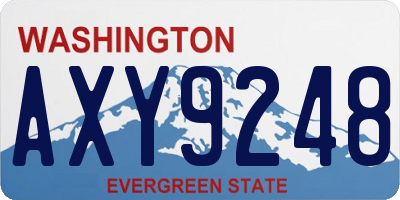 WA license plate AXY9248