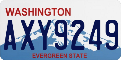 WA license plate AXY9249
