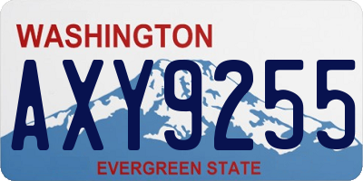 WA license plate AXY9255