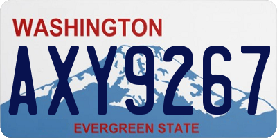 WA license plate AXY9267