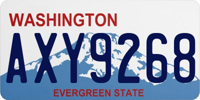 WA license plate AXY9268