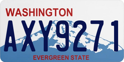 WA license plate AXY9271