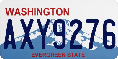 WA license plate AXY9276