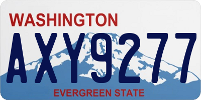 WA license plate AXY9277