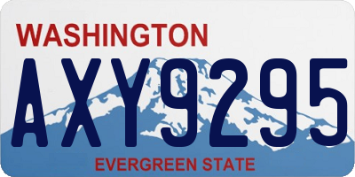 WA license plate AXY9295