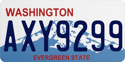WA license plate AXY9299