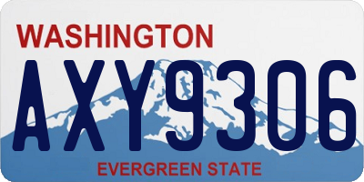 WA license plate AXY9306
