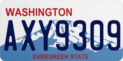 WA license plate AXY9309