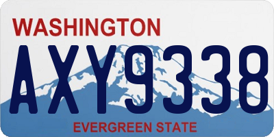 WA license plate AXY9338