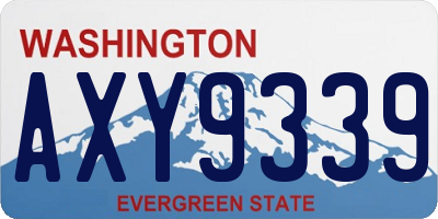 WA license plate AXY9339