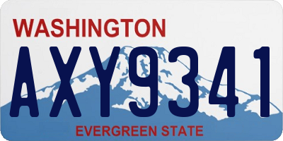 WA license plate AXY9341