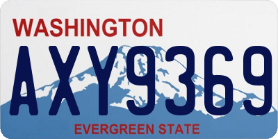 WA license plate AXY9369