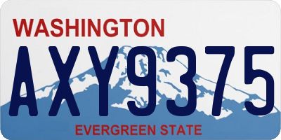 WA license plate AXY9375