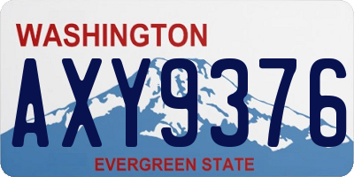 WA license plate AXY9376