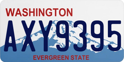 WA license plate AXY9395