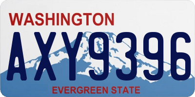 WA license plate AXY9396