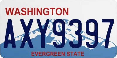 WA license plate AXY9397