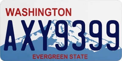 WA license plate AXY9399