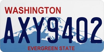 WA license plate AXY9402