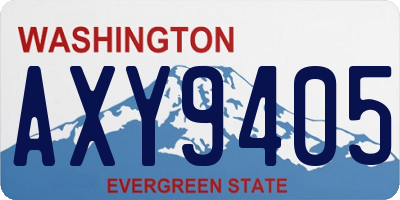WA license plate AXY9405