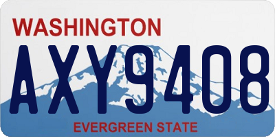 WA license plate AXY9408