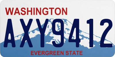 WA license plate AXY9412