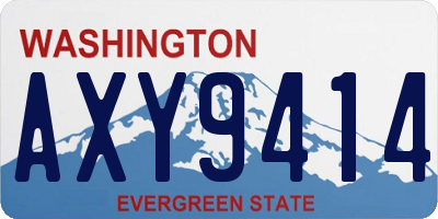 WA license plate AXY9414