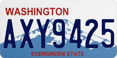 WA license plate AXY9425