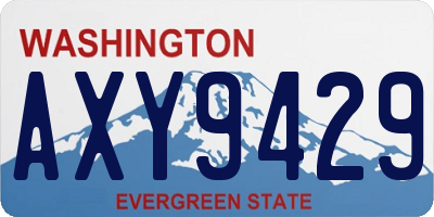 WA license plate AXY9429