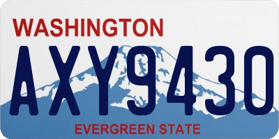 WA license plate AXY9430