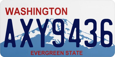 WA license plate AXY9436