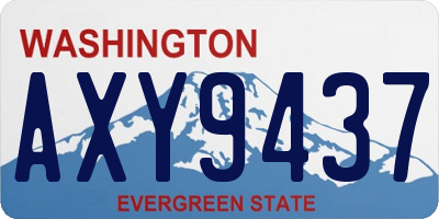 WA license plate AXY9437