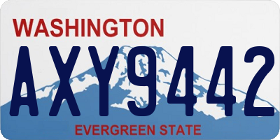 WA license plate AXY9442