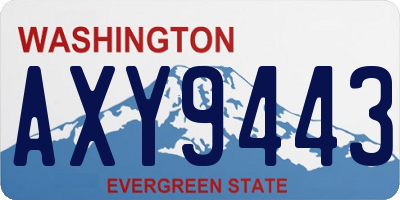 WA license plate AXY9443