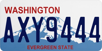 WA license plate AXY9444
