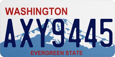 WA license plate AXY9445