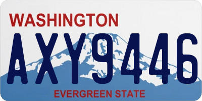 WA license plate AXY9446