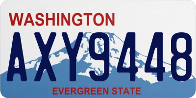 WA license plate AXY9448