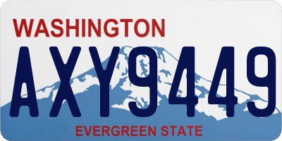 WA license plate AXY9449