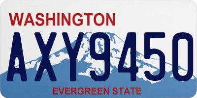 WA license plate AXY9450
