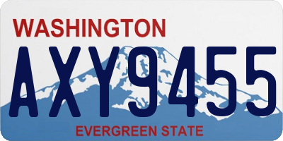 WA license plate AXY9455