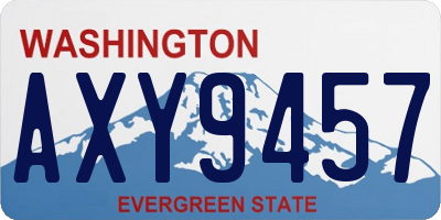 WA license plate AXY9457