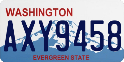 WA license plate AXY9458
