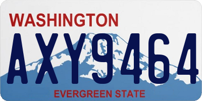 WA license plate AXY9464