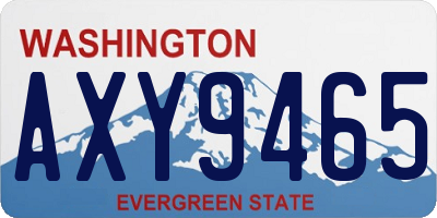 WA license plate AXY9465