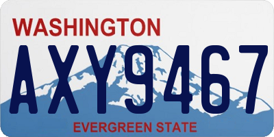 WA license plate AXY9467