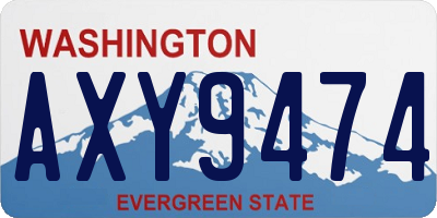 WA license plate AXY9474