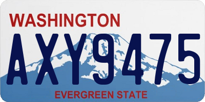 WA license plate AXY9475