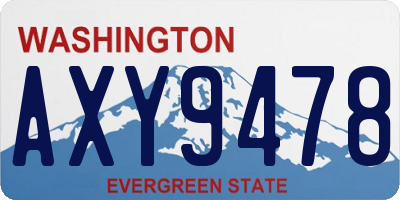 WA license plate AXY9478