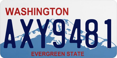 WA license plate AXY9481